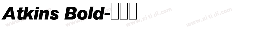 Atkins Bold字体转换